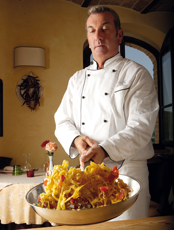 Graziano Savignani al Ristorante Villa Valentina Umbertide Gubbio. Prodotti tipici a Km 0 prodotti dall’Azienda Agraria Villa Valentina